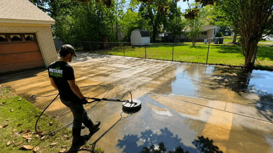 Pressure washing pool deck and patio cleaning in West Palm Beach, FL